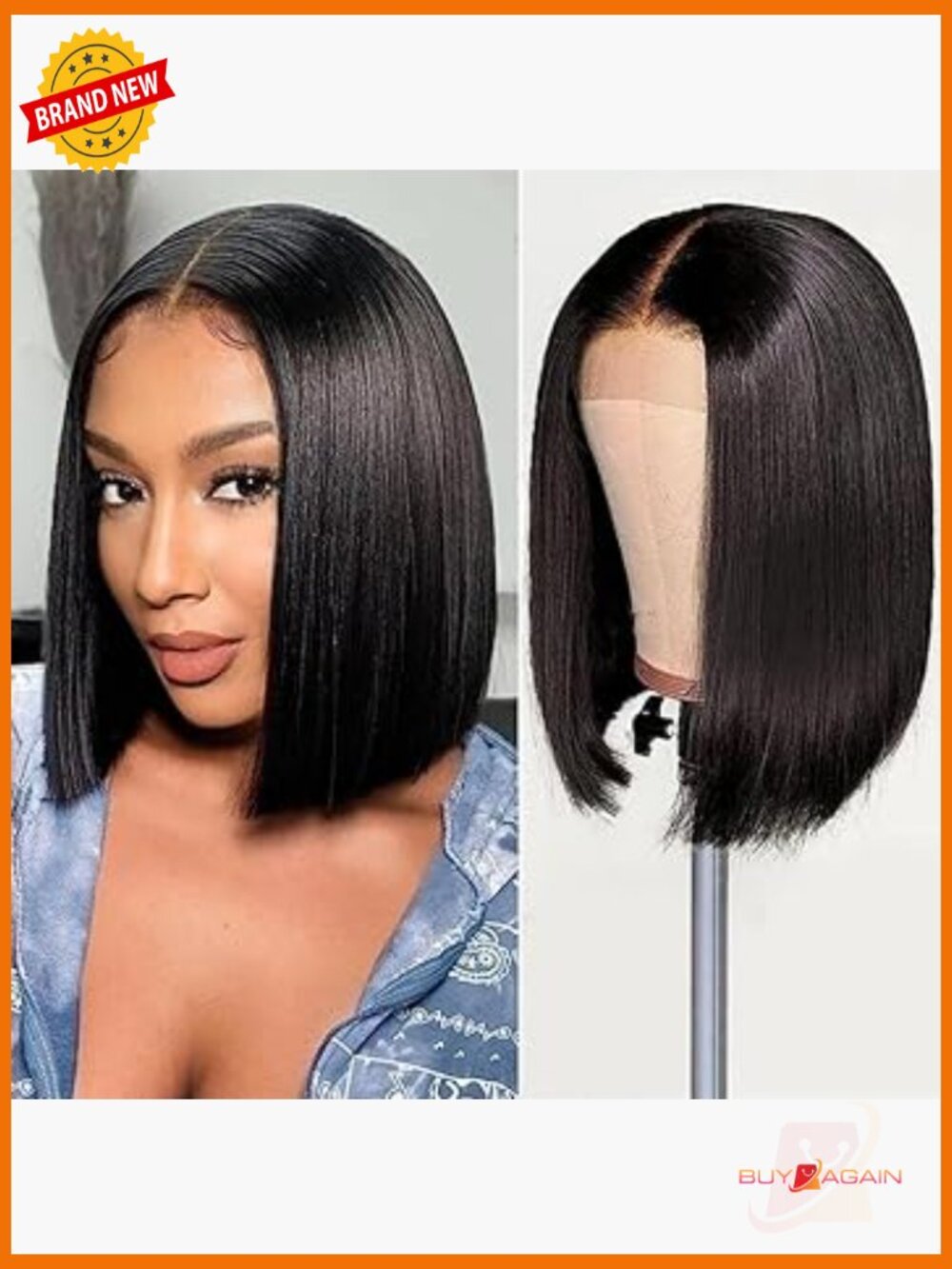 13x4 Hd Lace Front Bob Wig 200 Density Pre-Plucked Straight Brazilian Human